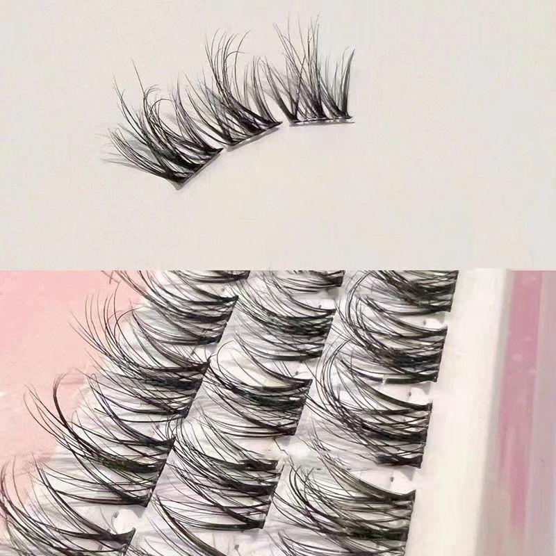 Natural Eye Manga False Eyelashes Cluster Fake Eyelashes Curling Up Long And Thick Lashes Volume Mixed Tray Natural Lashes