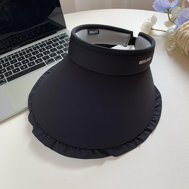 Summer Ice Silk Sun Hat For Women With Wide Brim Uv Protection And Foldable Design In Elegant Beige