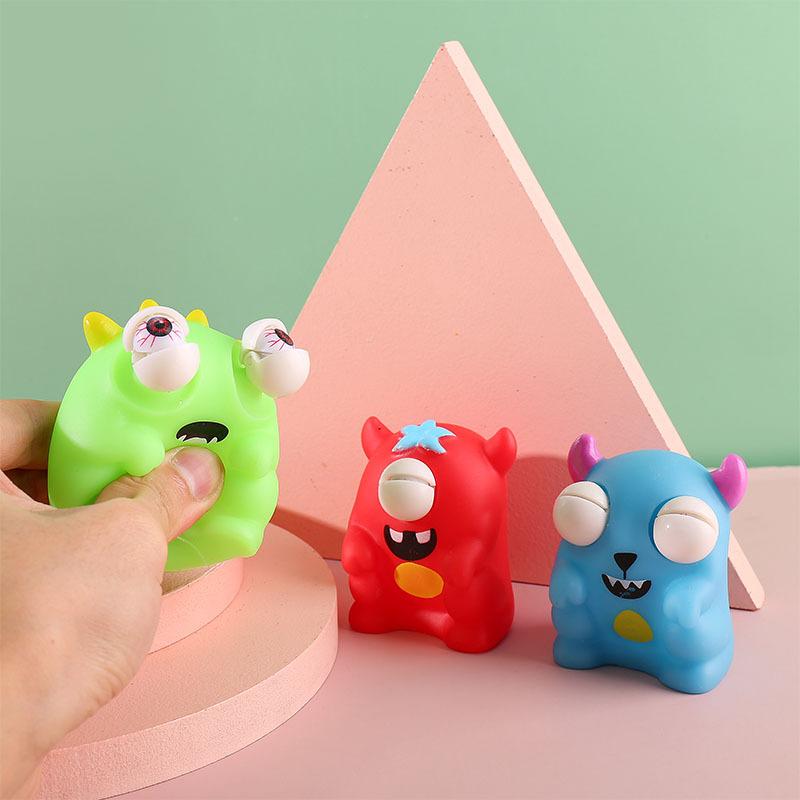 Creative Squeeze Cartoon Blasting Eye Monster Decompress Pranks Decompression Vent Toy Gifts K28
