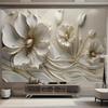 Light Luxury 3d Wallpaper Stereo Jewelry Flower Murals Tv Sofa Background Wall Mural Home Decor Fresco