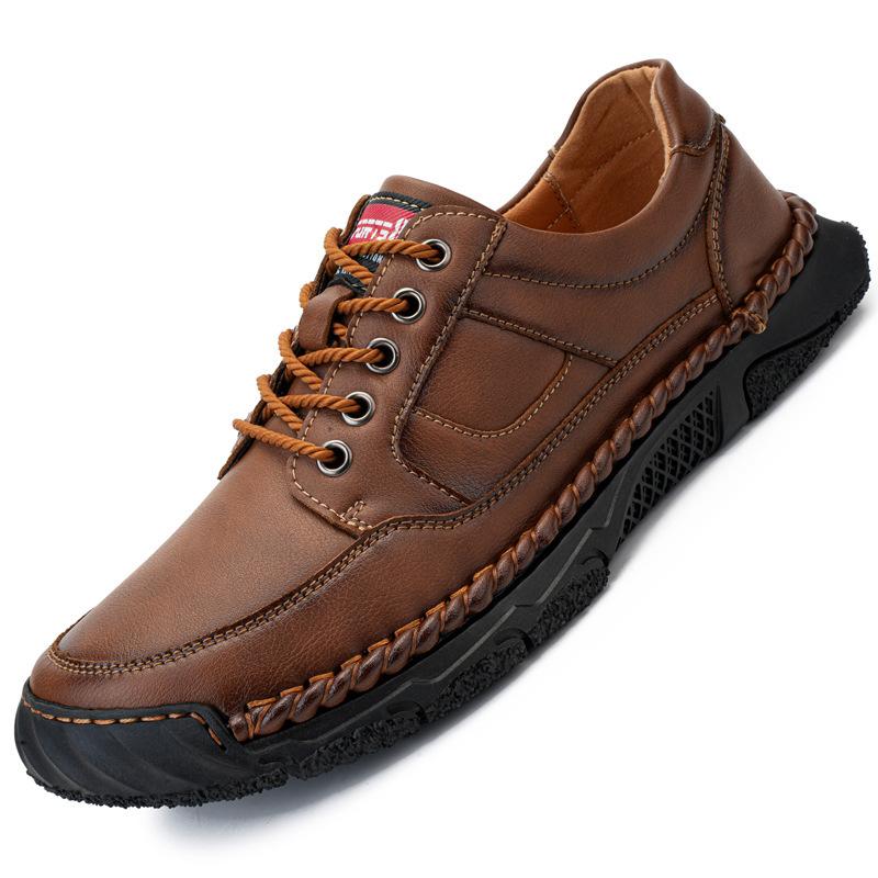 

2025 Four Seasons Men s Casual Large Size Padded Sole Casual Shoes Men s New Outdoor Low Bang Men s Shoes Household Shoes 38 темно-коричневого