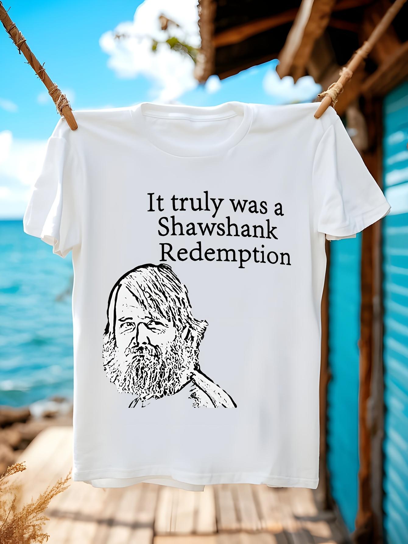 Shawshank Redemption Movie Graphic T-shirt - Last for Man on Earth Design Tee M