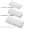 AAAAA Plastic Battery Storage Box Hard Container Case For 10 Slot AAA/AA/18650 Battery Portable Battery Waterproof Organizer Box