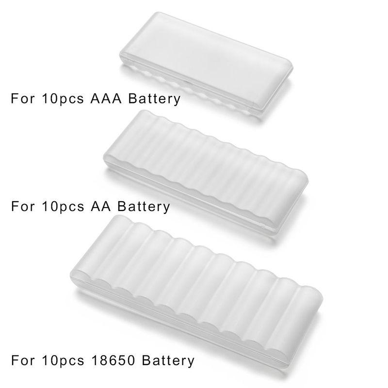 AAAAA Plastic Battery Storage Box Hard Container Case For 10 Slot AAA/AA/18650 Battery Portable Battery Waterproof Organizer Box