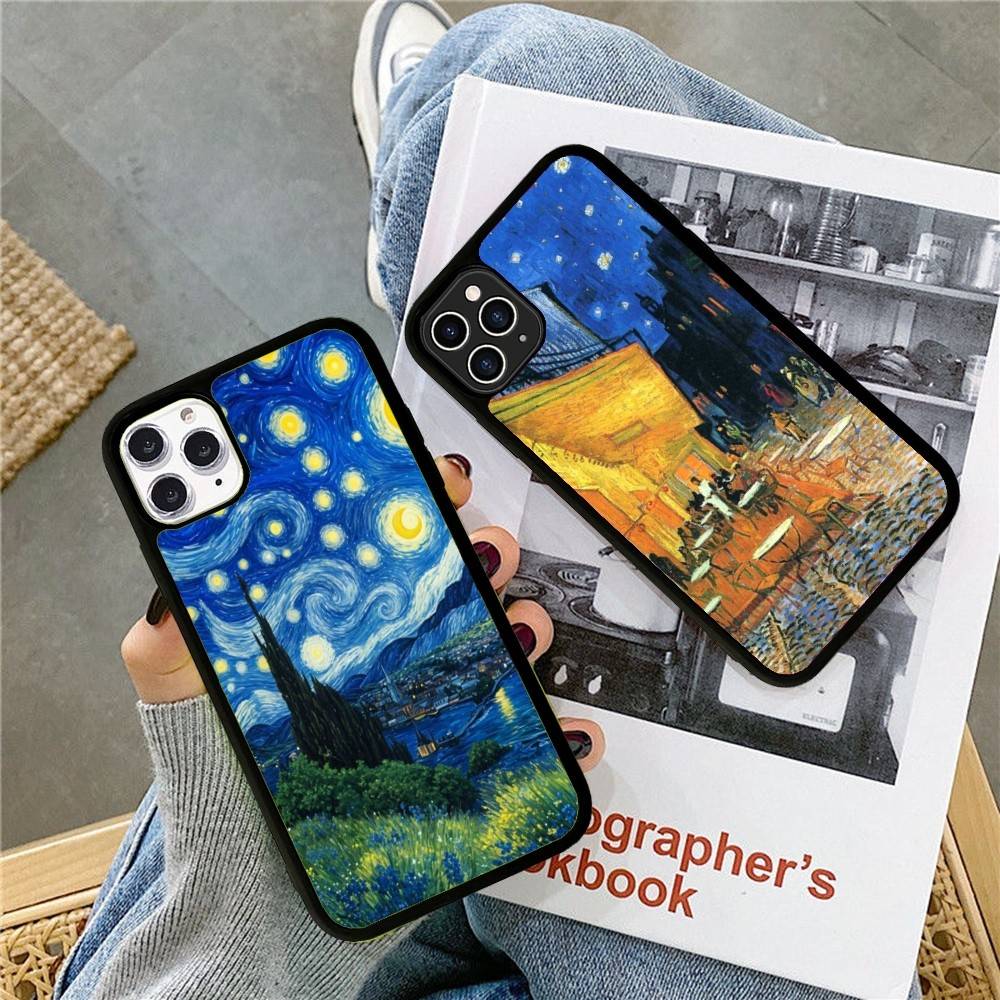 Art Vincent Van Gogh Phone Case For iPhone 17 16 15 14 13 Plus 12 11 Pro Max PC+TPU Cases Back Cover