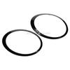 2X Gloss Black/Silver Headlight Trim Rings Bezel Cover For 2007-2015 Mini Cooper R55 R56 R57