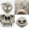 Hollowed Eye Skull Mask Halloween Half Face Mask, Horror with Adjustable Strap, Masquerade for Men Adults, Cosplay Costume Party Props Distressed