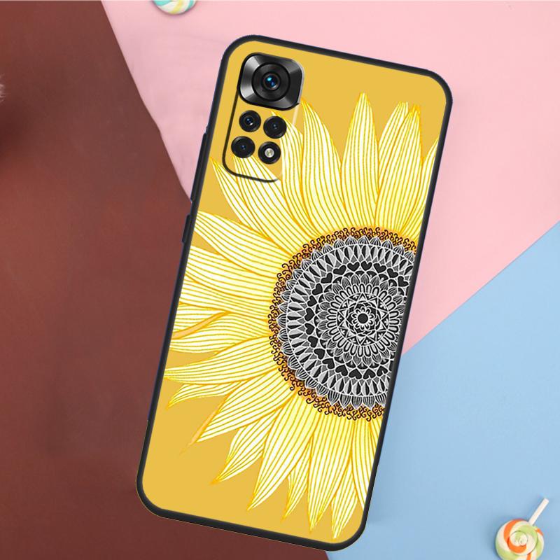 Daisy Sunflower Floral Flower Cover For Xiaomi Redmi Note 13 Pro 14 12 11 9 10 9S 10S 11S 12S Redmi 14C 10C 12C 13C Case