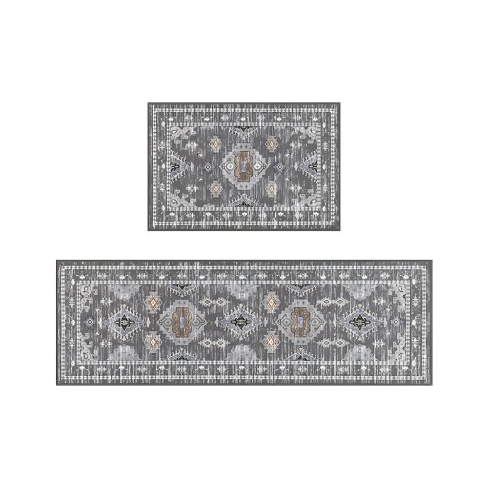 Retro Persian Kitchen Floor Mat Laundry Room Nonslip Long Strip Mat Interior Hallway Soft Rug Machine-washable Front Door Mat