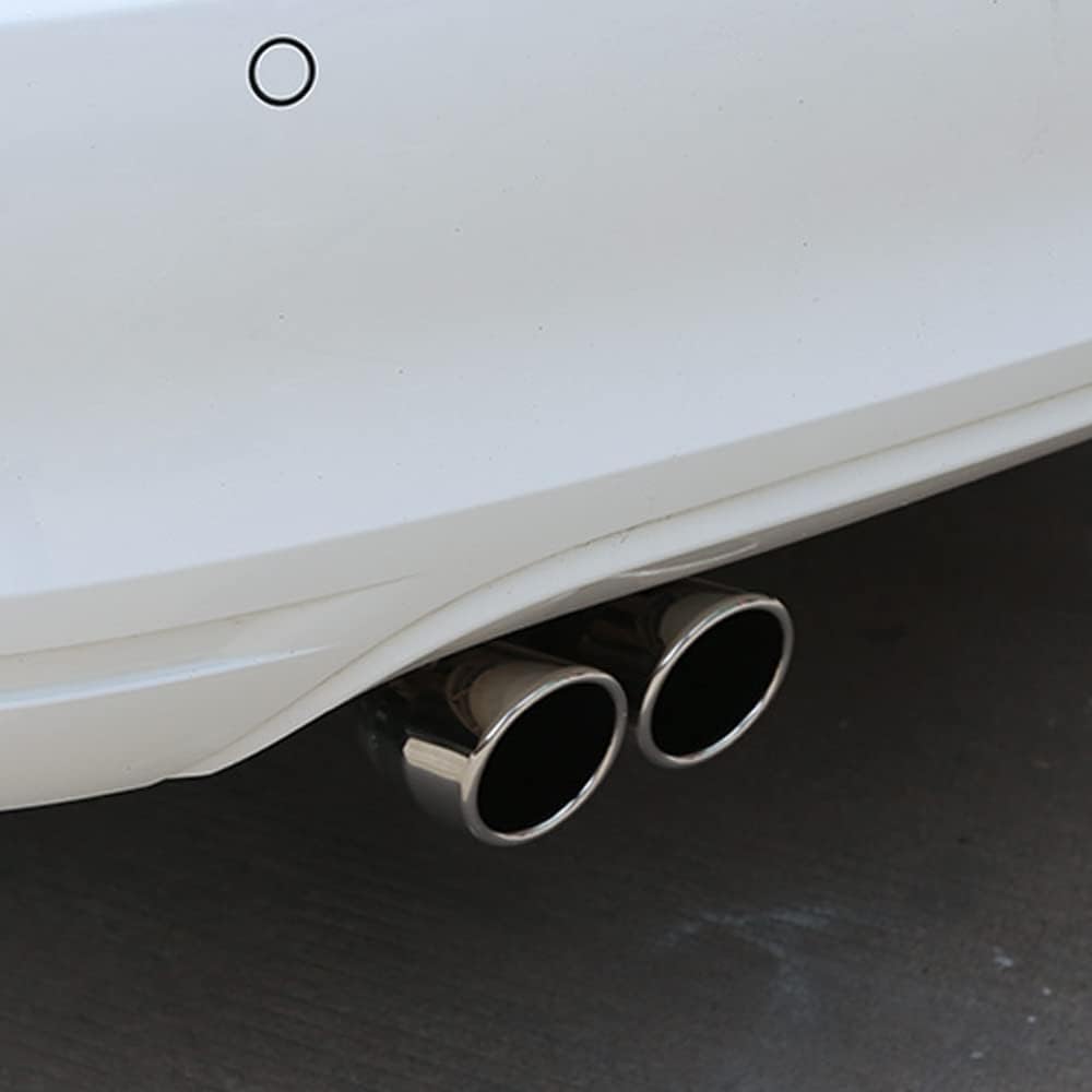 Dual Exhaust Tip 2.5 inch Inlet, Universal Car Exhaust Pipe Tail Throat Tail Pipe Stainless Steel Y Pipe, Adjustable Car Thickened Muffler Slant Cut Curved