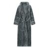 Women's and Men's Thick Flannel Morning Robe for Autumn/Winter Home Wear