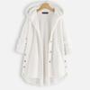 Cappotti con Cappuccio da Donna Taglie Forti Manica Lunga Monopetto Lunghezza Midi Cappotto Largo Casual Elegante Giubbotti Spessi Felpe Lady Ufficio