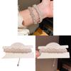 No Ip Geometric Pearl Embellished Magnet Bracelet For Women With Elegant Design