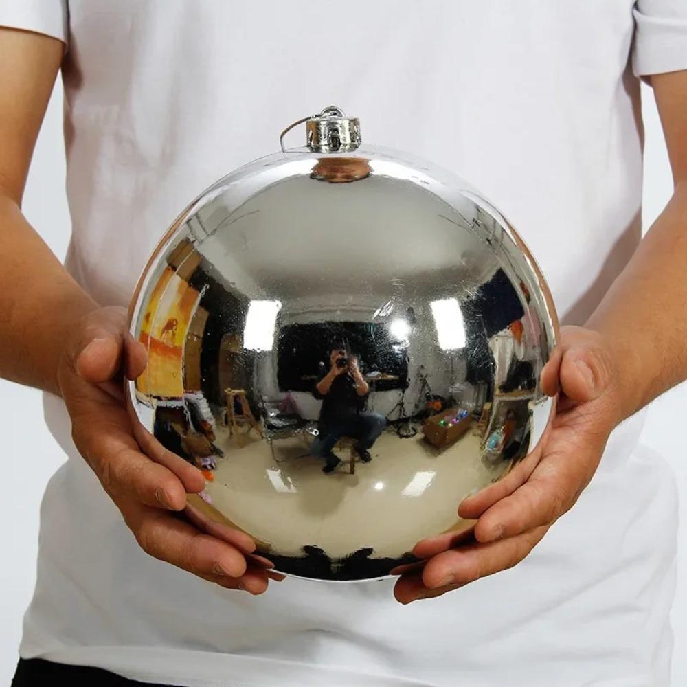 Пластиковый гигантский рождественский шар 6 цветов Рождественский шар-украшение Прочные рождественские безделушки Сценические принадлежности серебряный