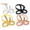 6Pcs Wedding Party Napkin Rings Vibrant Color Sparkling Exquisite Metal Napkin Buckles Dining Table