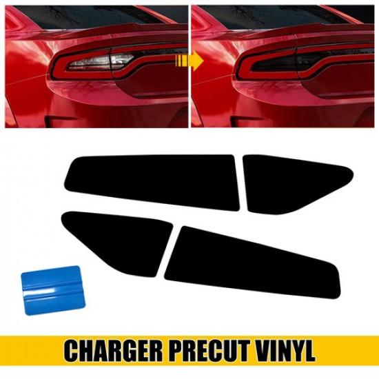 Smoked Head Light Fits 2015- Dodge Charger Tint Precut Vinyl Overlay