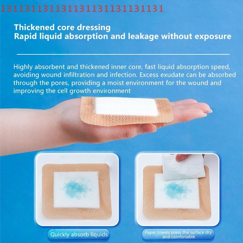5 Sizes Pressure Ulcer Patch for Bedridden Patients Foam Dressing Waterproof Sterilized Wound Bandage with Border