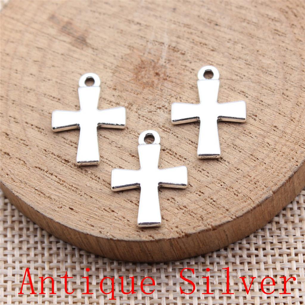 Heart Cross Shaped Charms Pendant For Bracelet Necklace Jewelry Making Craft Findings