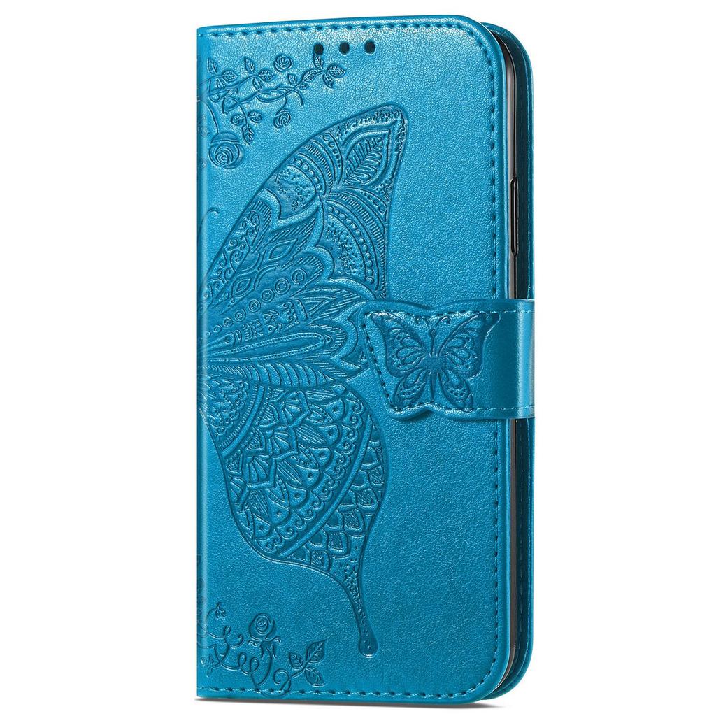 Butterfly Embossed Leather Wallet Flip Case for Samsung Galaxy S26 S25 S24 S23 S22 S21 S20 Ultra Plus FE Edge, Card Holder Cover