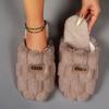 **Pantofole in Cotone Peluche da Donna Nuove Autunno Inverno Casa Interno Suola Morbida Silenziose Calde Pantofole da Casa Morbide per Coppia**