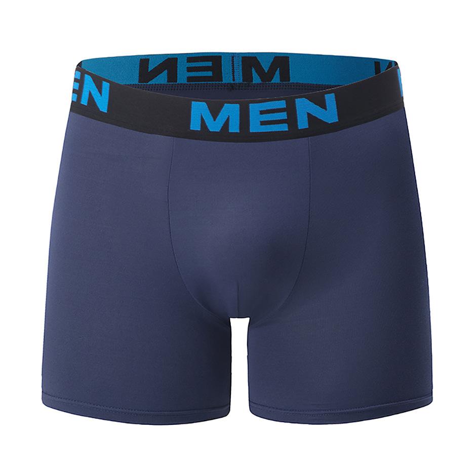 7-Pack Men's Underwear: Solid-Colour Fashion Essentials Versatile Long Boxer Briefs