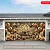 2D Luxury Black Gold 60th Birthday Backdrop Banner Large Size Party Decor Background