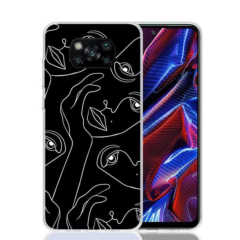 

Abstract Line Women Face Case Phone Cover for Xiaomi Redmi Note 10 9 9S 8 8T 7 5 Pro Mi 12T 11T 10T 9T 12 11 Lite A3 A2 Trend Fu Xiaomi Mi 9T (Pro)