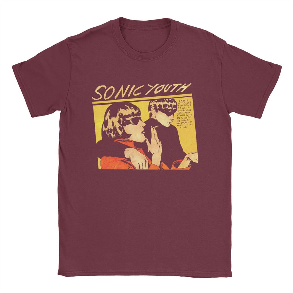 Men's Sonic Youth Rock Band T Shirt Cotton Tops Novelty Short Sleeve O Neck Tee Shirt Plus Size T-Shirt