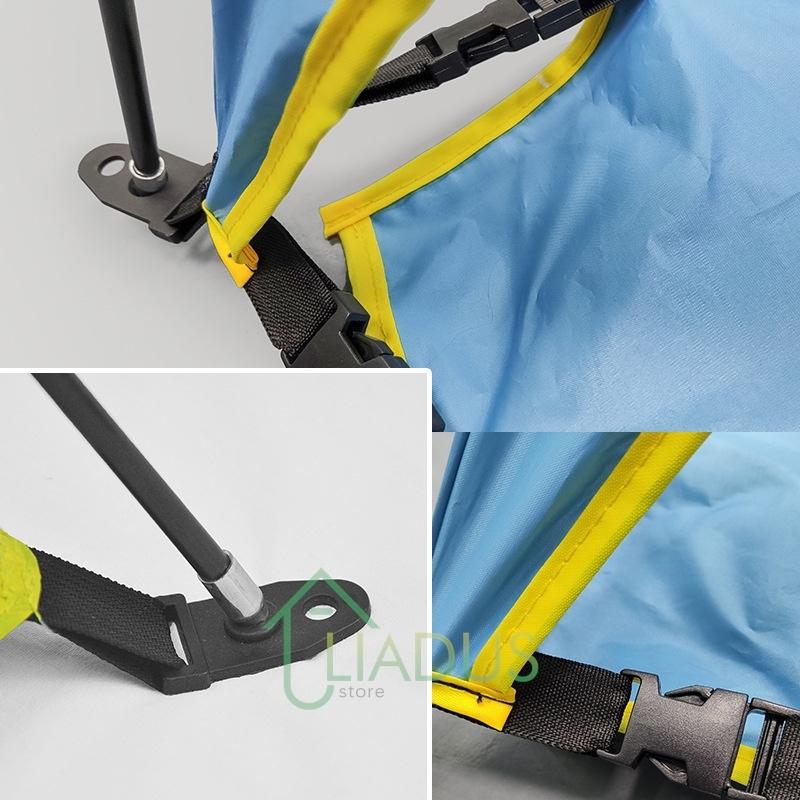 Outdoor Strandgras Camping Polyester Sonnenschutz Wasserdicht Dreiseitige Belüftung Zelt Tragbar Einfach Aufzubauen Campingausrüstung