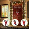 Christmas Santa Parachute Hanging Light Waterproof Roof Decoration Lights Holiday Party Lighting String Decorative Lamp