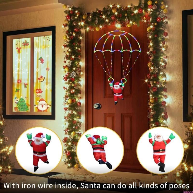 

Christmas Santa Parachute Hanging Light Waterproof Roof Decoration Lights Holiday Party Lighting String Decorative Lamp China Mainland