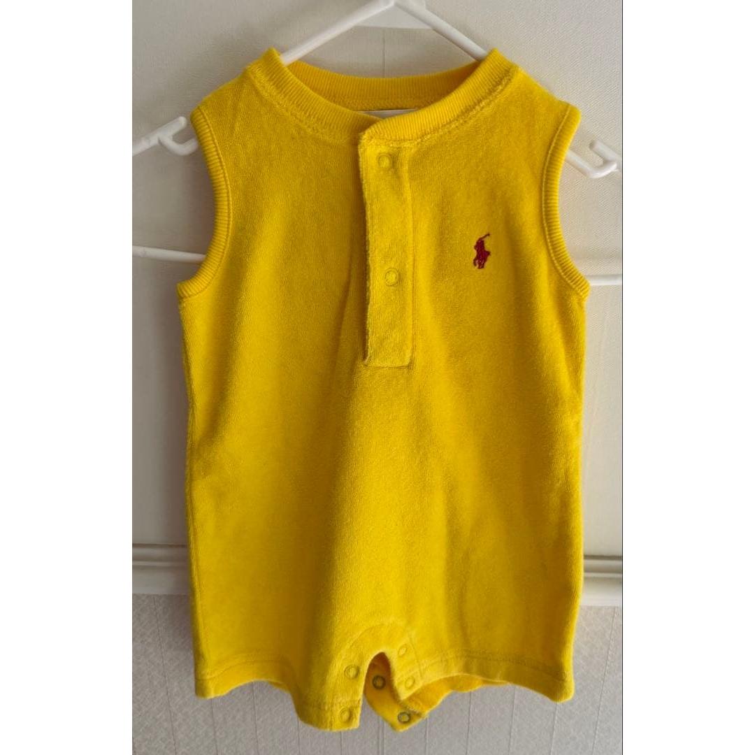 Used Ralph Lauren baby romper yellow with hat