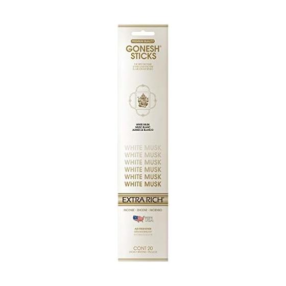 GONESH Incense Stick (Incense) White Musk (Soap Scent) 20 Pieces Bamboo Incense