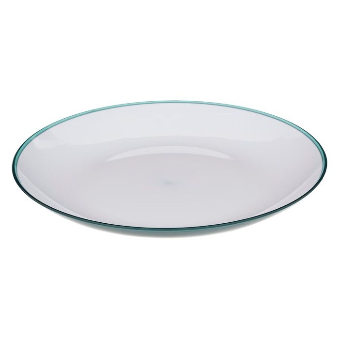 Assiette Plate - Collection Pastel - 25 Cm - Bleu Pétrole - Polystyrène Dur - Été