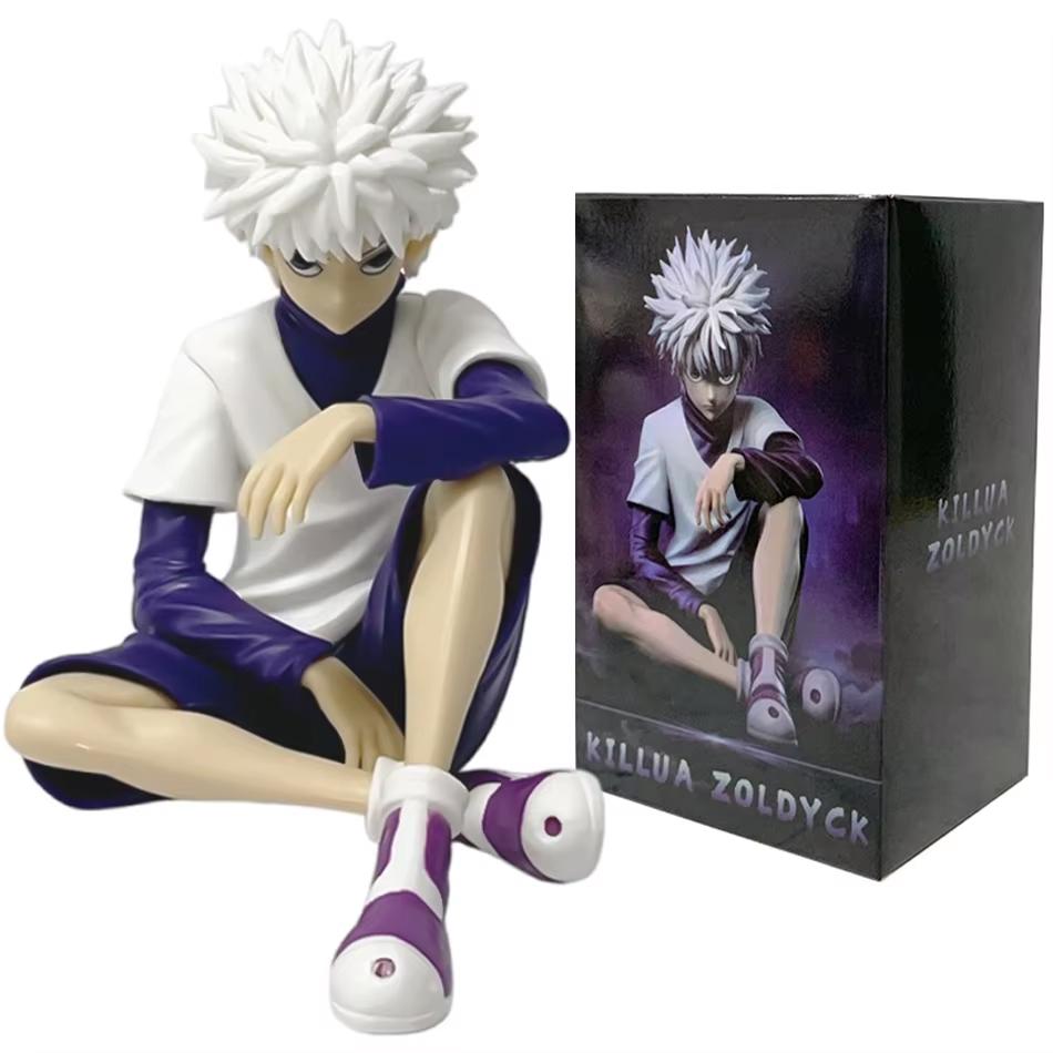 Anime Pg Hunter×hunter Gon Freecss Killua Zoldyck Statue Sitting Figure Pvc Model Collection Desktop Car Ornament Adult Toy