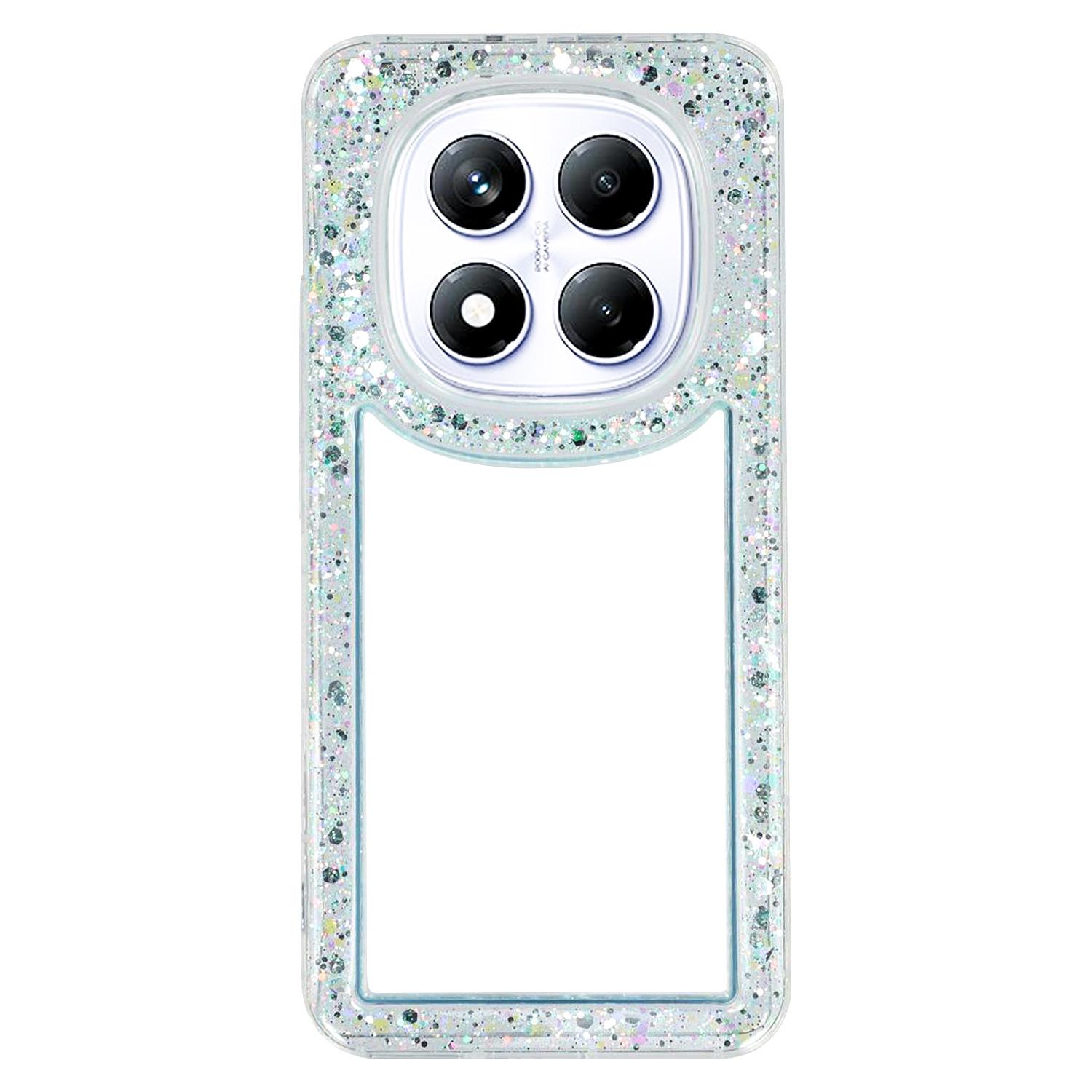 

For Xiaomi Redmi Note 14 Pro 4G Case Glitter Epoxy Soft TPU Clear Back Cover Green