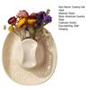 Hars Cowboyhoed Wandplanter Handgemaakte Wandhangende Vaas Western Boho Wanddecoratie voor Badkamer Woonkamer Kantoor Huisdecoratie