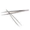 High Precision Tweezers Craft Tweezers Non-Serrated Jewelry Tweezers with Fine Point Tip Stainless Steel Needle Nose Hobby Tweezers for Sewing Beading
