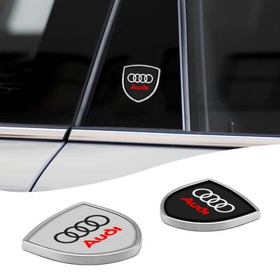 3D Metal Car Body Fender Emblem Shield Stickers Decor Auto Accessories For A1 A2 A3 A4 A5 A6 A7 A8 Q1 Q2 Q3 Q4 Q5 Q6 Q7 Q8 B5 B6 B7 B8 C5