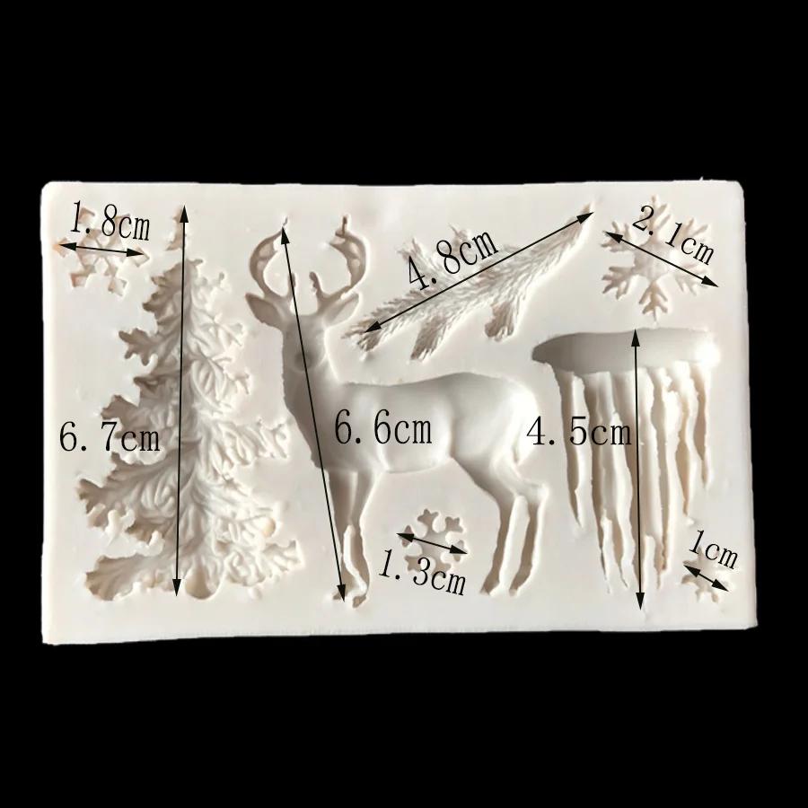 

Mold Elk Shaped Silicone Mold Christmas Silicone DIY Epoxy Christmas Series Cake Baking Decoration Chocolate Mold