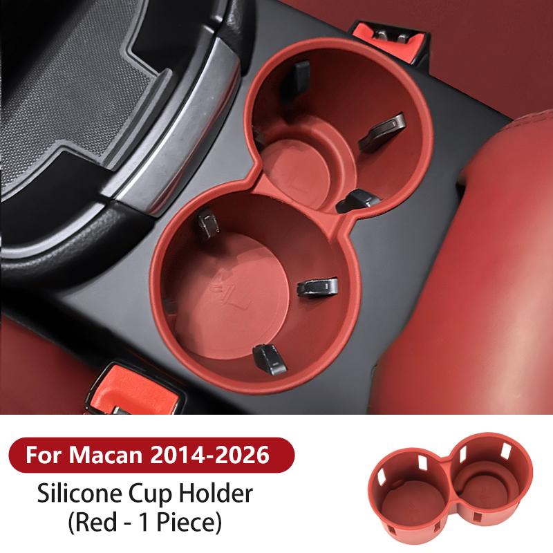 

Silicone Car Cup Holder For Porsche Cayenne Macan Center Console Bottle Holder Insert Anti Slip Drink Organizer Auto Accessories