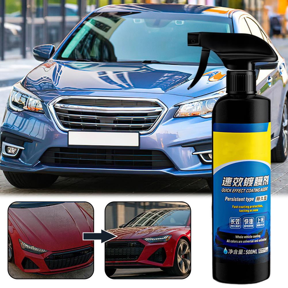 Car Coating Spray 500ml Quick Effect Scratch Wax Polish Waterless Wash Oil Film Glass Cleaner for auto Trucks Motorcycles