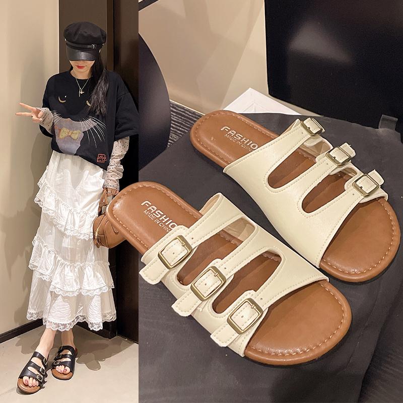 Módní dámské pantofle Módní, Všestranné, Ležérní a Pohodlné, Pantofle se silnou podrážkou odolné proti opotřebení pro domácí obuv