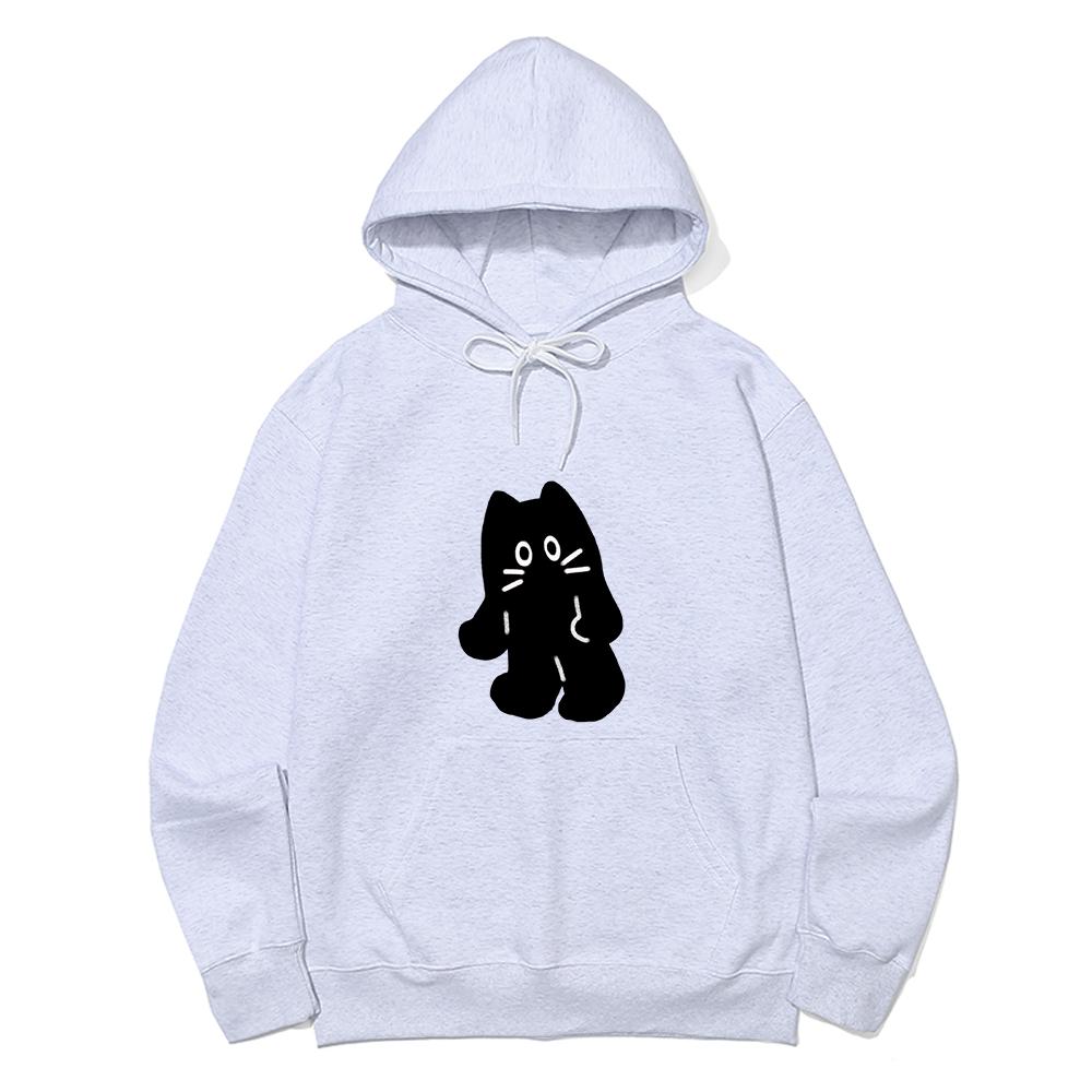 Short Body Black Cat Hoodie_3 Color
