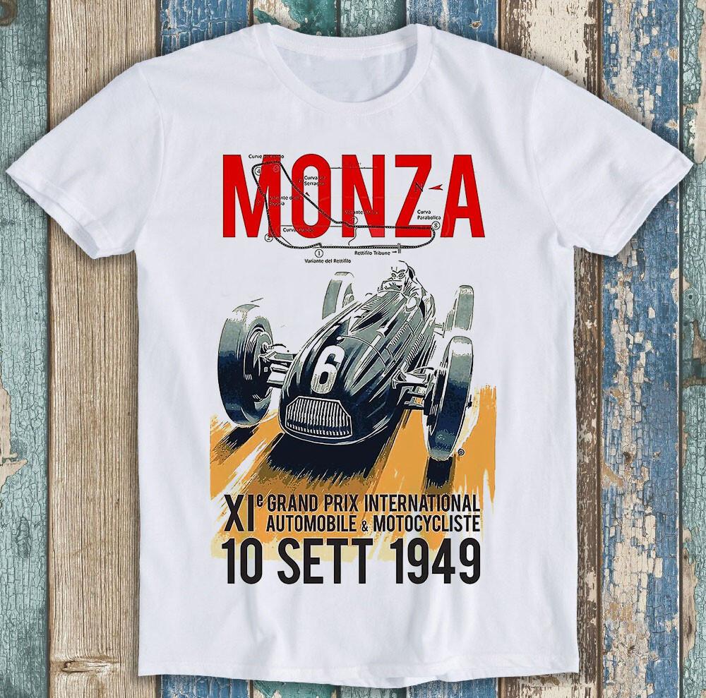 Monza Grand Prix Race 1949 Auto Racing Retro Meme Funny Gift Tee T Shirt M1363
