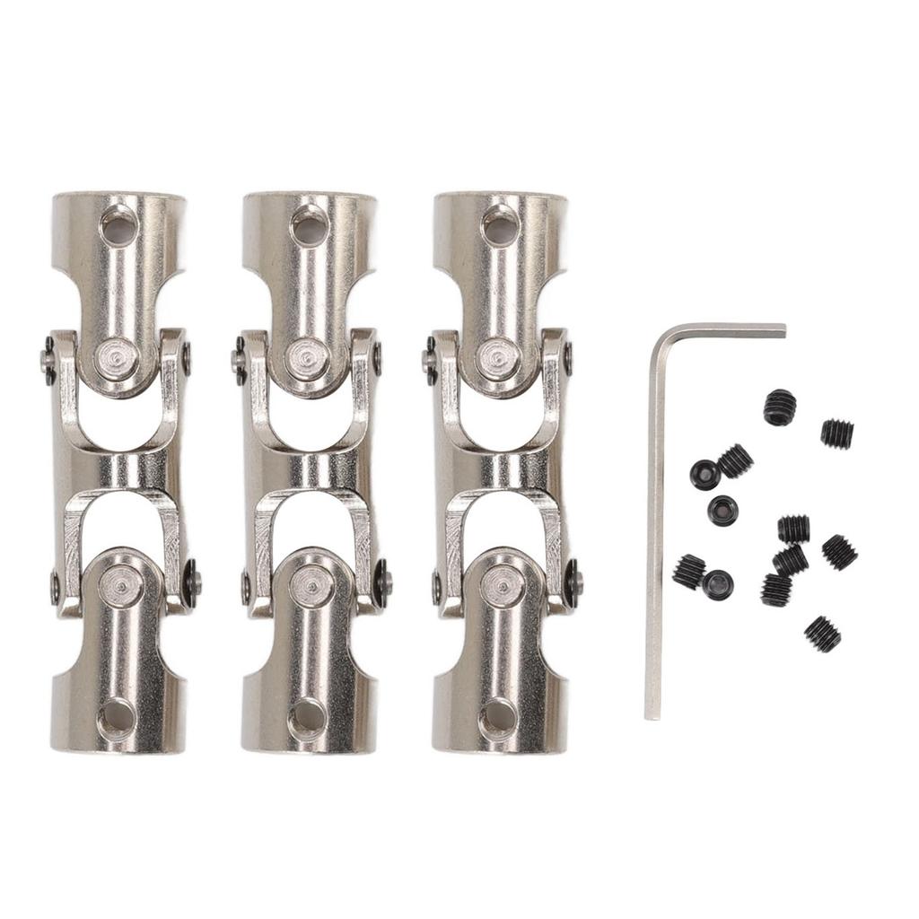 RC universalleddaksel 8 mm til 8 mm 3-seksjons roterbar stålkobling Styrekobling for RC