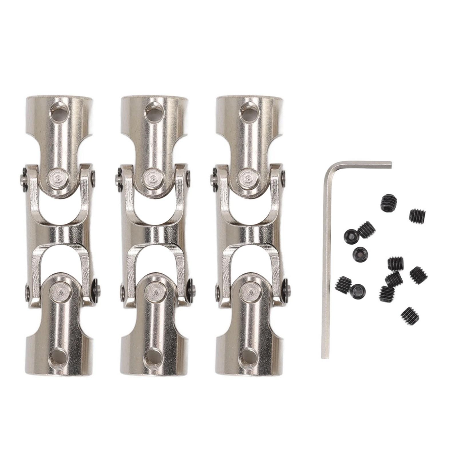 

RC Universal Joint Shaft 8mm to 8mm 3 Section Rotatable Steel Coupling Steering Connector for RC