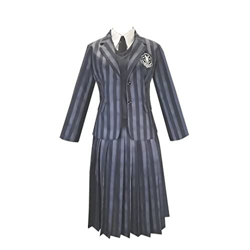 Midoriya Adult School Uniform Cosplay Costume, Complete Set, Premium Quality, Halloween Costume for School Festivals and Cosplay, Includes Vest (Type