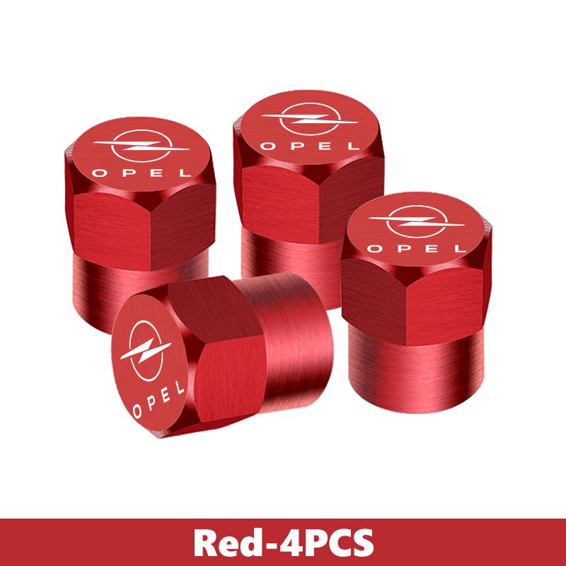 For Opel 4Pcs Car Styling Alloy Wheel Tire Valve Cap Stem Cover Protect Accessories Insignia Corsa Zafira Mokka Grandland MOVANO qgi057