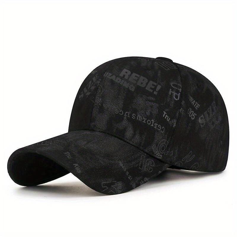 Street Graffiti Baseballkappe Koreanisch Trendig Bedruckt Verstellbar Hip-Hop Kappe Stylisch Jugend Designer Hut Für Männer Frauen black
